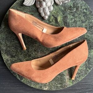 LAST CHANCE Nude Brown faux suede pointy toe heels from A New Day